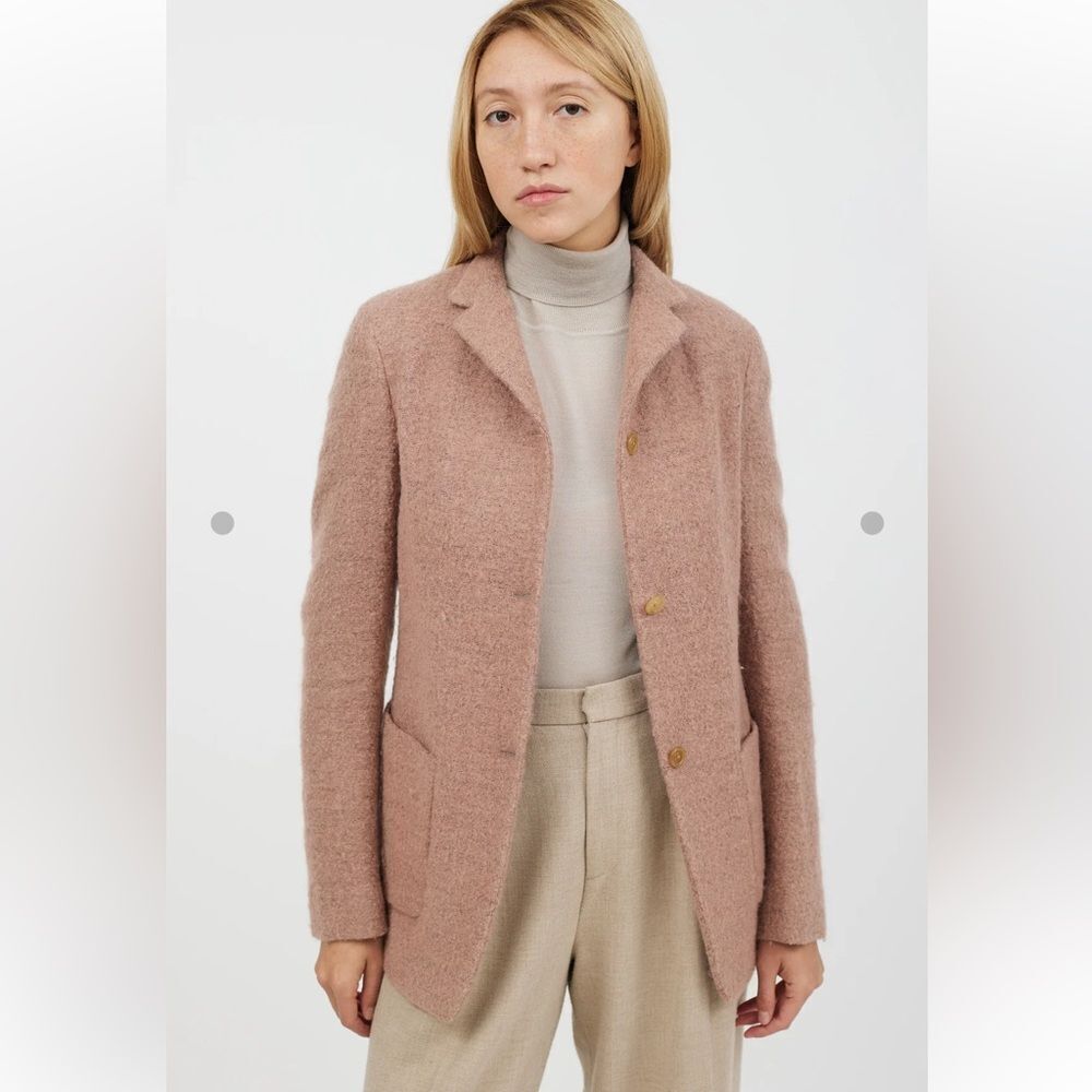 Burberry Textured Blazer in pink